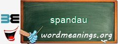 WordMeaning blackboard for spandau